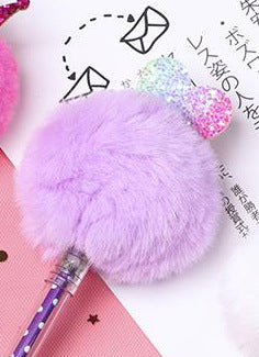 Wholesale Pens Valentine's Day Creative Cartoon Plush Ball Plastic Ballpoint Pen